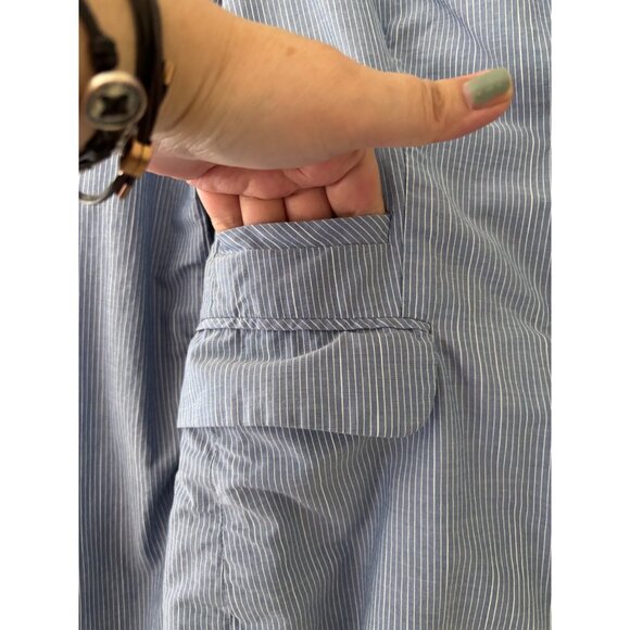 J. Crew Schoolboy Blazer Blue White Striped Cotton Two Button Slim Fit Work - Picture 13 of 13